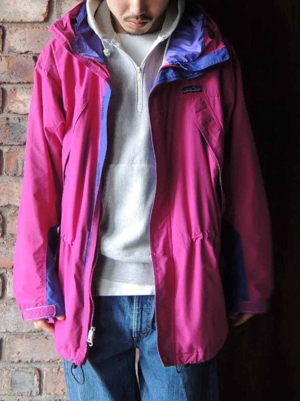 Retro 90s Patagonia Colorblock Outdoor Streetwear Parka - Size L GUC
